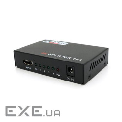 Активний VOLTRONIC HDMI сплітер 1=>4 порти, 3D, 1080Р, 1,4 версія , Box (YT-S-HDMI1=>4-3D)