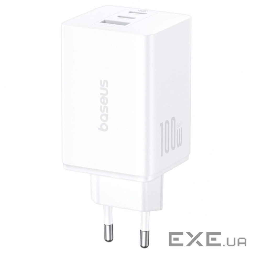 СЗУ Baseus EnerFill FE11 Fast Charger 100W ( 2Type-C+USB ) white (P10182102213-00)