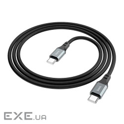 Кабель Hoco X86 silicone, C-Type C, 60W, Black, довжина 1м, BOX (Hoco X86B-TcTc)