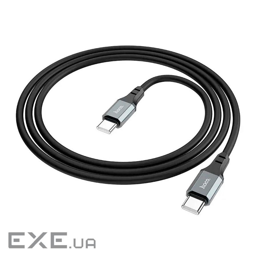 Кабель Hoco X86 silicone, C-Type C, 60W, Black, довжина 1м, BOX (Hoco X86B-TcTc)