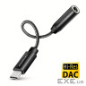 Адаптер AXAGON ADA-HC USB-C to Mini-Jack 3.5 mm HI-RES DAC, чорний