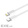 Кабель ColorWay USB Type-C - Lightning (M/M), (braided cotton) (PD Fast Charging 2 (CW-CBPDCL068-GR)