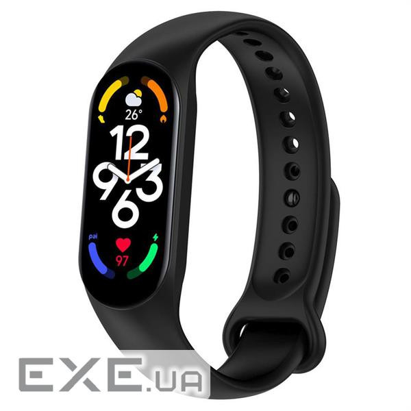 Силіконовий ремінець BeCover для Xiaomi Mi Smart Band 7 Black (707476)