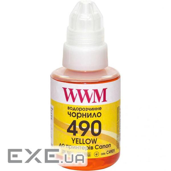Чорнило WWM Canon GI-490, 140г Yellow (C490Y)