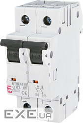 Автоматичний вимикач ETI ETIMAT 10 DC 2p C 63A (6 kA) (2138722)