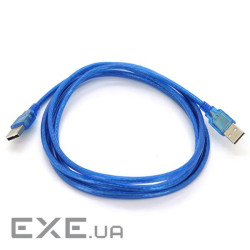 Кабель USB 2.0 RITAR AM / AM, 1.8m, прозорий синій (7374)
