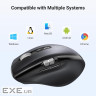 Мишка UGREEN 2.4GHz&BT M751 Ergonomic Contoured-Shape, бездротова, 5000dpi., 5кн., Чорна (45792)