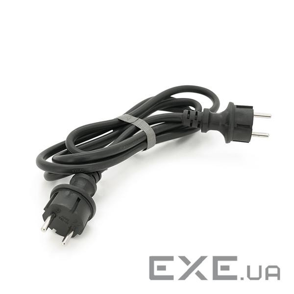 Кабель із двома литими вилками для підключення генератора, подовжувач 2 м ГОСТ 2х (С8-02х2,5-2-JJ) 2,5-2-JJ)