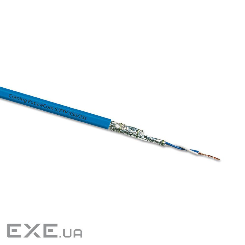 Кабель S/FTP 550/23s 4P FutureCom, кат. 6а, LSZH, FRNC (Dca), синій, 500 м, C (CCXEDR-D0047-C003-L6)