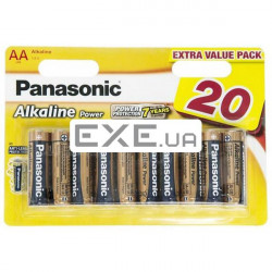 Батарейка Panasonic LR06 Alkaline Power * 20 (LR6REB/20BW)