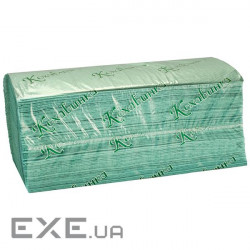 Паперові рушники Кохавінка Z-складення Зелені 1 шар 200 аркушів (4820032450071)