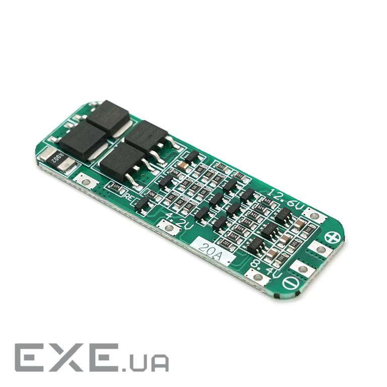 Контролер заряду для літієвої батареї 18650 3S20A, робочий струм 20A(REV2.0) 20A(REV2.0)