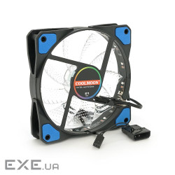 Кулер корпусний 12025 DC sleeve fan 3pin + 4pin - 120*120*25мм, 12V, 1100об (SRHX-Blue 3pin + 4pin)