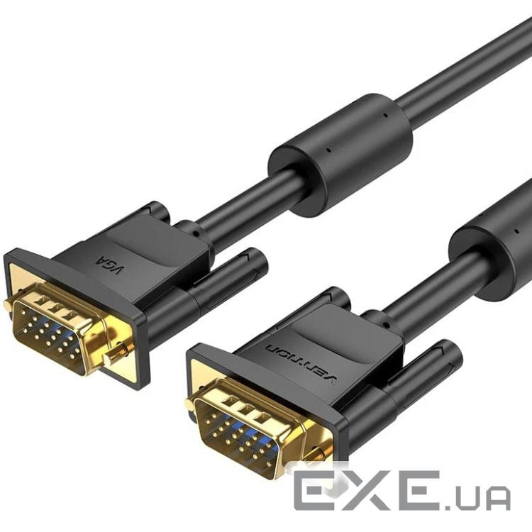 Кабель мультимедійний VGA M to VGA M 20.0m black Vention (DAEBQ)