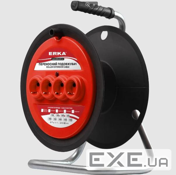 Котушка для подовжувача, з ж/к 4 гнізда ERKA 500