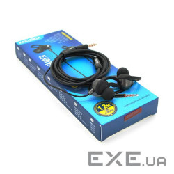 Навушники провідні iKAKU KSC-705 LINGYIN з мікрофоном, Black, Bох (KSC-705-B)