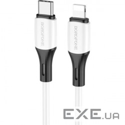 Кабель BOROFONE BX79 Silicone USB-C to Lightning PD 20W 1м White (BX79PDLW)