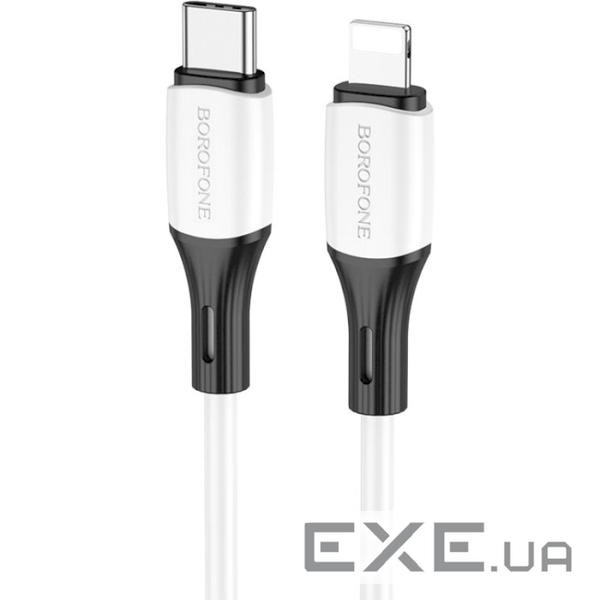 Кабель BOROFONE BX79 Silicone USB-C to Lightning PD 20W 1м White (BX79PDLW)