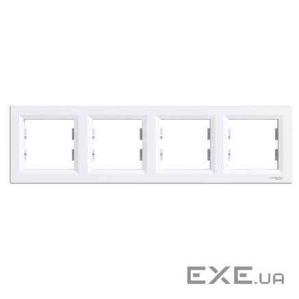 Рамка 4-місна горизонтальна біла Schneider Electric ASFORA EPH5800421