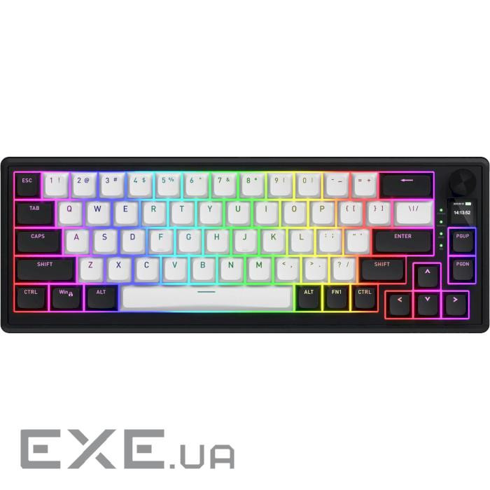 Клавіатура бездротова HATOR Skyfall 65 MAG Ultima 8K Wireless Aurum Ice Switch US Black/Wh (HTK3860)