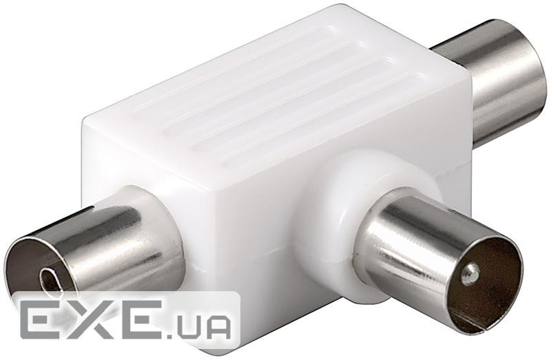 Перехідник антенний RF:Coaxial 1x2,M/F T-адаптер,білий (75.06.7218-100) (75.06.7218-100)