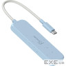 Концентратор J5create USB-C to 4xUSB-A 3.2 10Gbps cyan (JCH341EC-N)
