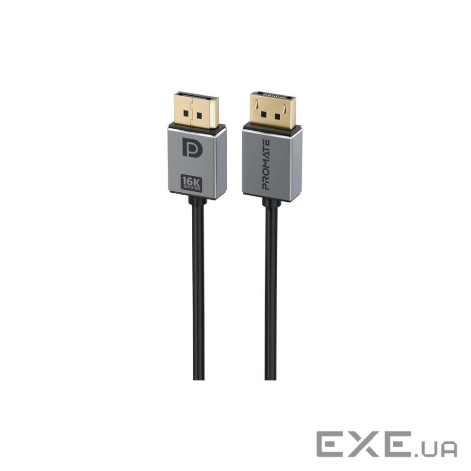 Кабель PROMATE 16K@60Hz High Definition Display Port 2.0 Cable DisplayPort 2м (dplink-16k.black)