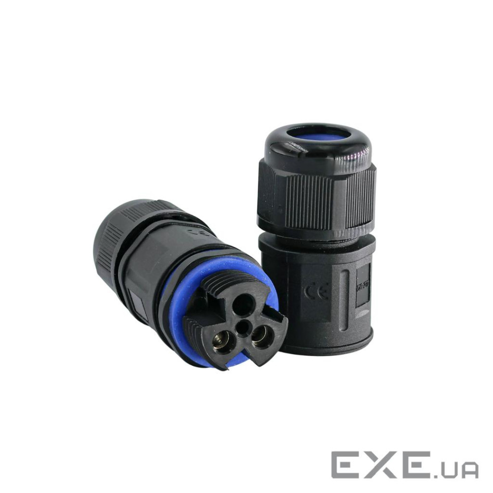 З"єднувач електричного кабелю, I-тип, 20A, 2P, 0.5-2.5мм&sup2,, IP68 (CNP273-2)