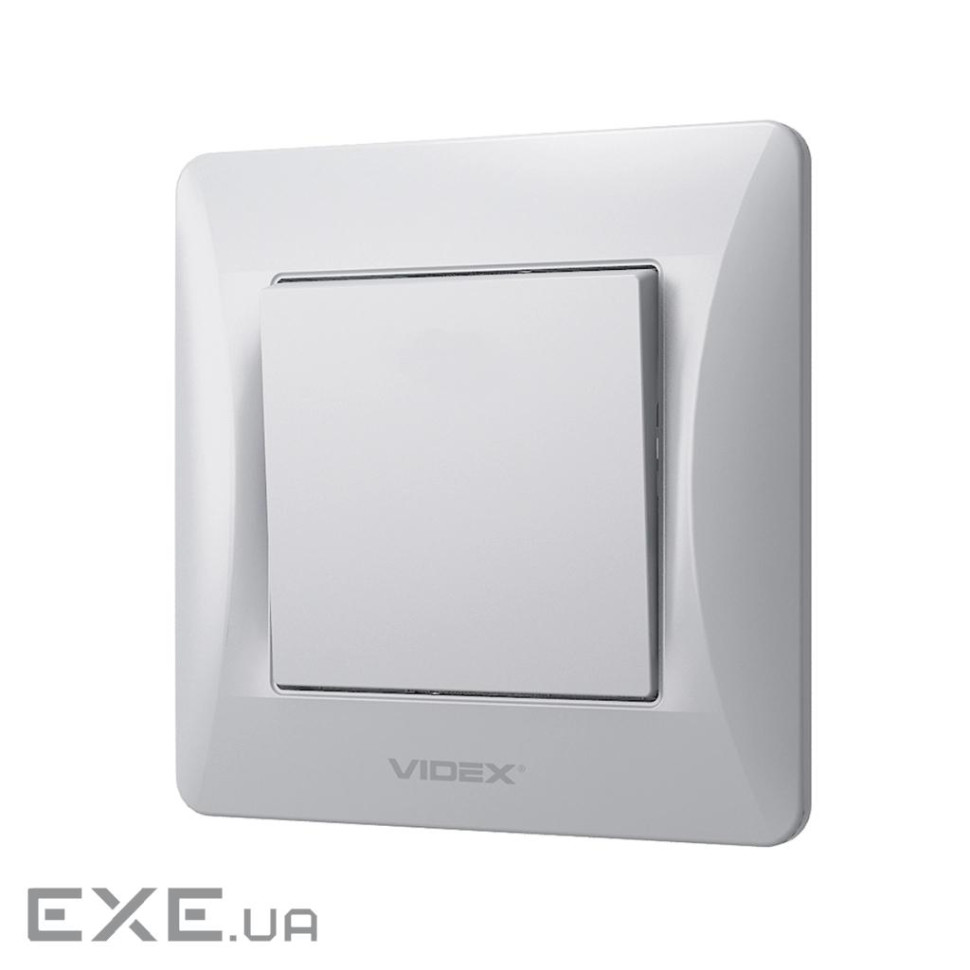 Выключатель Videx BINERA 1кл серебряный шёлк (VF-BNSW1-SS)