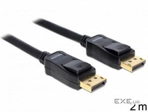 Кабель монітора-сигнальний Delock DisplayPort M/M 2.0m,v1.2 4K@60Hz 20pin 3xS D=6.0m (70.08.2585-40)