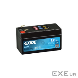 Акумулятор автомобільний EXIDE START-STOP AGM 1,2Ah (+/-) (18CCA) (EK013)