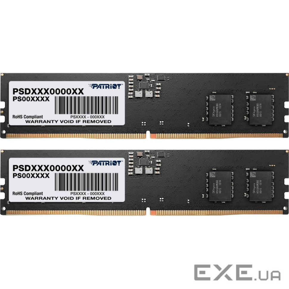 Модуль пам'яті PATRIOT Signature Line DDR5 4800MHz 16GB Kit 2x8GB (PSD516G4800K)