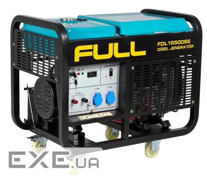 Генератор ДИЗЕЛЬНИЙ Full FDL16500SE 12кВт (16,25KVA), 292FA, однофазний 220V, 50Hz, повітряне охолод