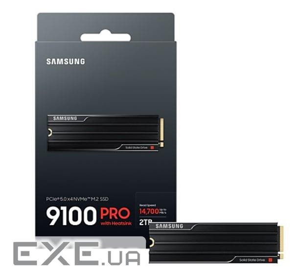 Накопичувач SSD Samsung M.2 2TB PCIe 5.0 9100PRO+ радіатор (MZ-VAP2T0CW)