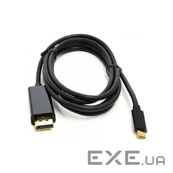 Кабель мультимедійний PowerPlant USB Type-C 3.1 Thunderbolt 3 (M) to DisplayPort (M) 1.8m (CA911844)