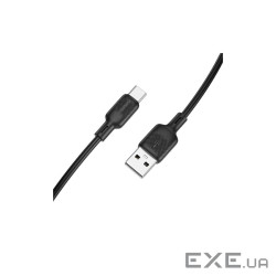 Кабель BOROFONE BX113 Lenny silicone charging data cable Type-C(L=1M) Black (6941991115431)