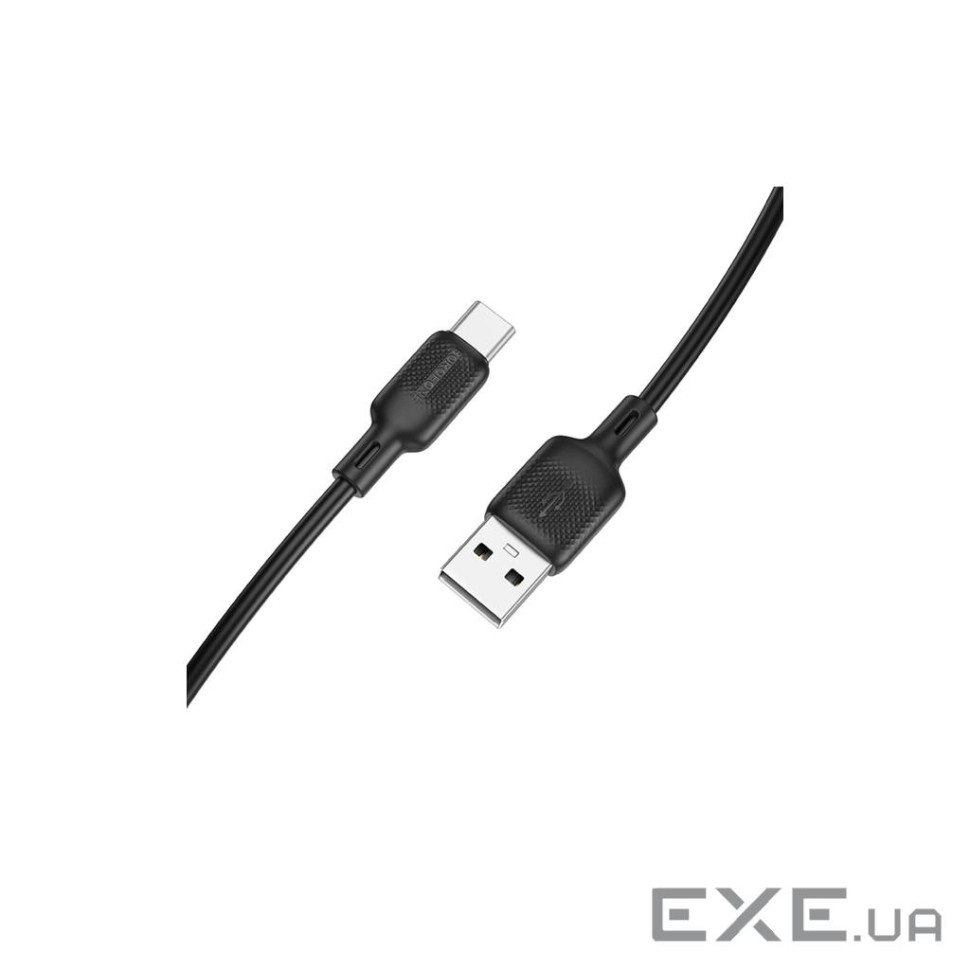 Кабель BOROFONE BX113 Lenny silicone charging data cable Type-C(L=1M) Black (6941991115431)