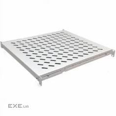 Полиця 19", 4 точки кріплення, глибина 450мм, перфорована, сіра (022013) (022013)