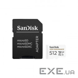 Карта пам'яті SANDISK microSDXC High Endurance 512GB UHS-I U3 V30 Class 10 (SDSQQNR-512G-GN6IA)