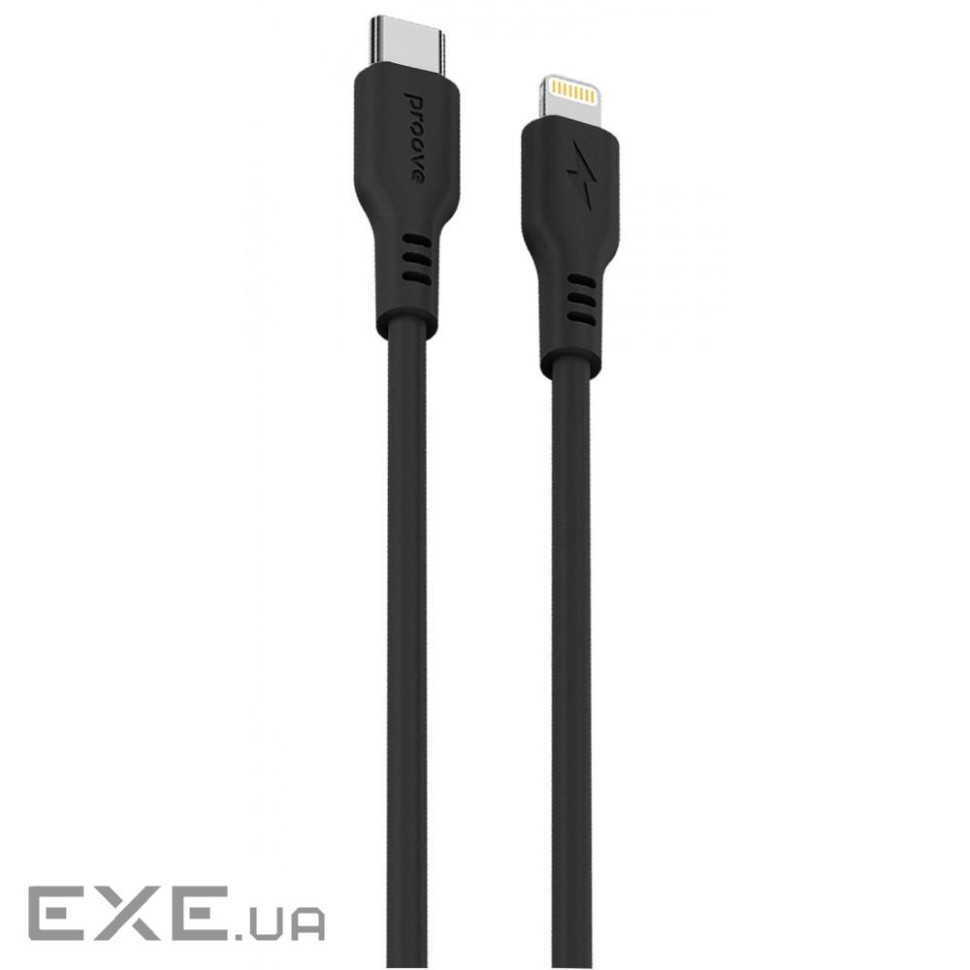 Кабель Proove Rebirth Type-C to Lightning 3A (1m) black (CCRE60002101)