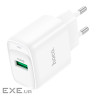 Мережевий зарядний пристрій HOCO C140A Smart single port QC3.0 charger (EU) White (6942007627795)