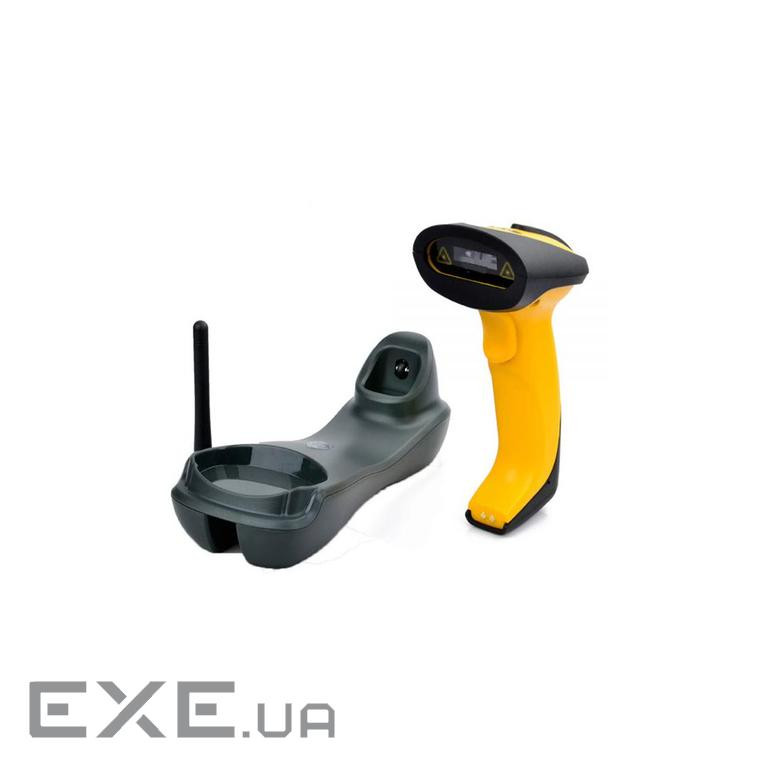 Сканер штрих-коду UKRMARK EV-W2503 2D, 433MHz, USB, IP64, stand, black/yellow (900769)
