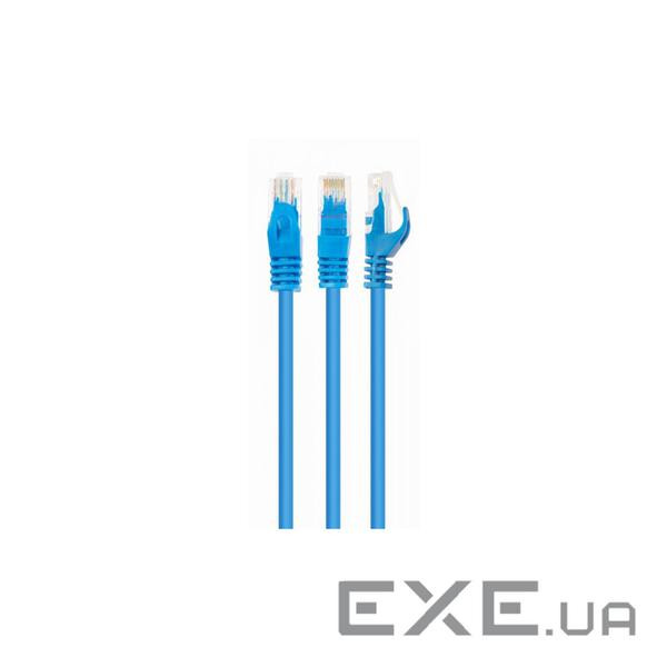 Патч корд, UTP, категорія 6, литий, 50u" штекер із фіксатором, 1.5 м, синій (PP6U-1.5M/B) (PP6U-1.5M/B)