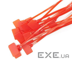 Стяжки нейлон з маркером 4х150mm червоні (100 шт). ).