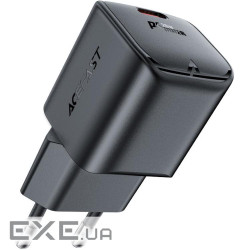 Зарядний пристрій USB-C 20W Gan A73 mini Fast Charger Black Acefast (6974316282648) USB-C 20W Gan A73 mini Fast Charger