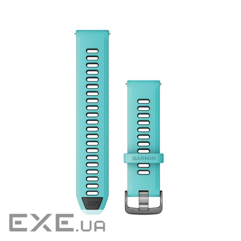 Ремінець для смарт-годинника Garmin Replacement Band, Forerunner 265, Aqua, 22mm (010-11251-A2)