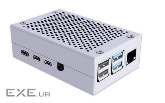 Корпус для Raspberry Pi 4 алюмінієвий з перфорацією (102500)
