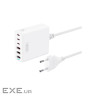 Зарядний пристрій XO L133 3xUSB-A + 3xUSB-C 75W White (L133.white)