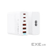 Зарядний пристрій XO L133 3xUSB-A + 3xUSB-C 75W White (L133.white)