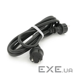 Кабель із двома литими вилками для підключення генератора, подовжувач 3 м ГОСТ 2х (С8-02х2,5-3-JJ) 2,5-3-JJ)